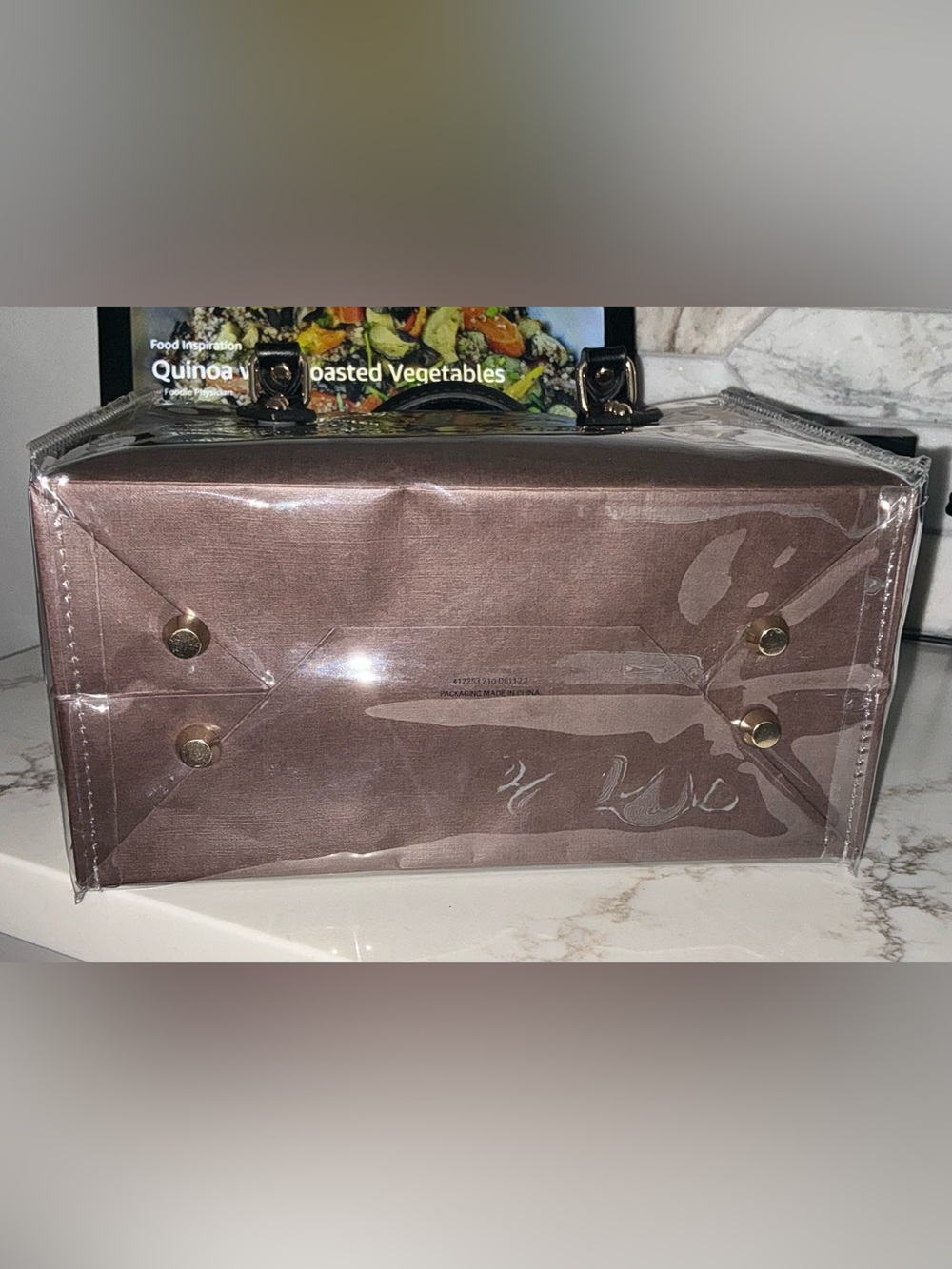 Louis Vuitton Brown Paper Shopping Bag with PVC Protector - Picture 4 of 5